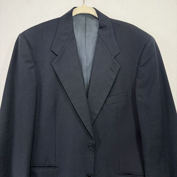 Vtg Ungaro Uomo Blazer Jacket Men 39R Black Wool Two Button Gruppo GFD Italy 90s - Picture 5 of 16
